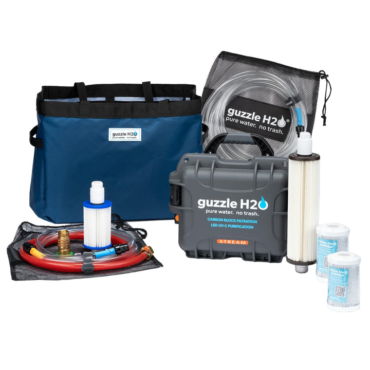 Guzzle H2O Expedition Bundle portable water purification system for vanlife and off-grid adventures