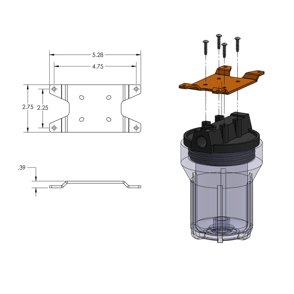 Stealth Overhead Bracket Dimensions